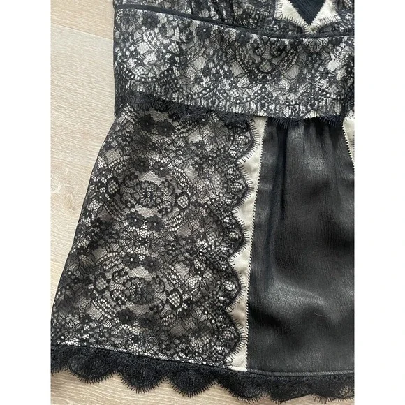 Ann Taylor S Women 0 Black Lace Baby Doll Cami Y2k Whimsigoth Dark Fairy - Picture 10 of 16